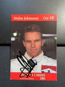 1991 Carms Formula One #49 Stefan Johansson Autograph - Picture 1 of 1