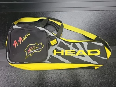 Bolsa de raqueta de tenis múltiple HEAD Andre Agassi Radical Performance negra amarilla Foto 1 de 4