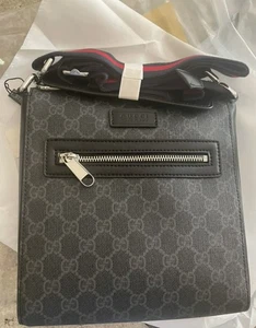 Gucci Men's Messenger Bag Leather Canvas Comes With Packaging - Picture 1 of 1