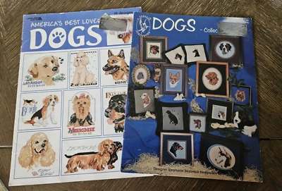 2 Dog Cross Stitch Books America's Best Loved Dogs & Dogs Collection 1 - Image 1 of 4