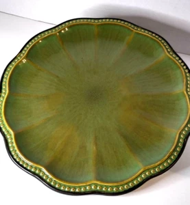 Plato de cena Roscher 11" verde otoño de Roscher & Co descontinuado - Imagen 1 de 3