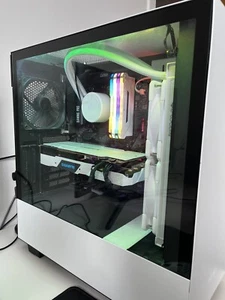 WHITE GAMING PC FULL BUNDLE, MONITOR, PC - RTX 2070 SUPER + AMD 5600x - Picture 1 of 5