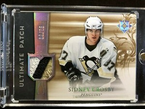 2007/08 UPPER DECK ULTIMATE PATCH SIDNEY CROSBY PATCH 3 COLOR 39/75