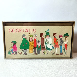 Siepi lilla vintage cocktail party biglietti invito scatola da 10 metà secolo - Foto 1 di 8