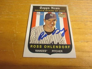 Ross Ohlendorf handsignierte 2008 Topps Heritage #137 ROOKIE Karte MLB Yankees - Bild 1 von 3