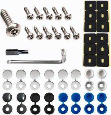 Anti Theft Number Plate Screws Fitting Kit, M5 Stainless Steel Car Number Plate - image 1 of 4