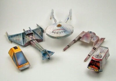 Vintage Star Trek Action Fleet Paper Model Punch Out Toy 1979 1970s New Sealed - Image 1 of 4