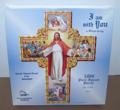 I Am With You Jesus Religious 1000 Pieces Jigsaw Puzzle 91072 Sunsout 2003 - Image 1 of 4