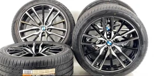 20x9 20x10.5 BMW BLK MACHINE X5M X6M X7M WHEELS RIMS TIRES 5x112 X3 X4 X5 X6 X7 - Picture 1 of 3