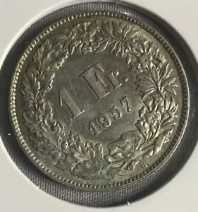 1957 Switzerland 1 Franc Silver Coin - Picture 1 of 2