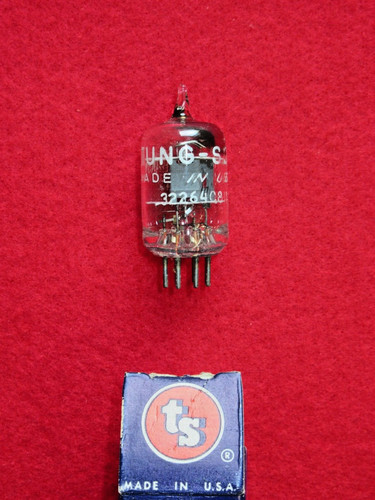 Tube Électronique 5654 / 6AK5W Grey Plate Ring Getter - NOS, Neuf, Origine France