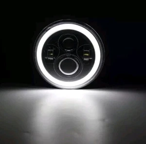 DOT Approved 7" Round LED Headlights Hi/Lo Beam For Jeep Wrangler JK TJ CJ US - Bild 1 von 3