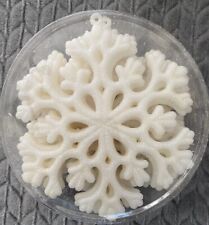 2021 Hobby Lobby Christmas Snowflake Ornaments Winter White Glitter 5”