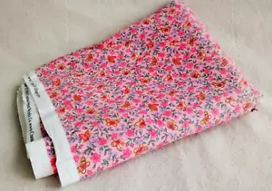 VIP Cranston Print Pink Fabric With Flowers & Butterflies 5+ yds By 44"w - Picture 1 of 4