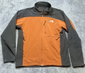 The North Face Apex Bionic Jacket Men L Orange Gray Softshell Fleece Lined *SPOT - Picture 1 of 20