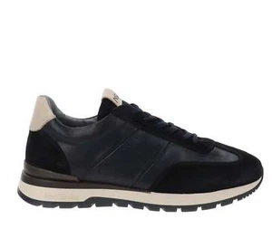 NeroGiardini Scarpe I400411U Sneakers Uomo in Pelle Blu Chiusura Lacci - Imagen 1 de 16
