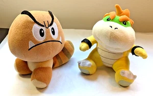 Super Mario Sanei Bowser Jr. & Tanooki Goomba Plush Doll 7" Nintendo Toy San-ei - Bild 1 von 19