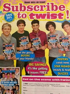 One Direction, Twist Magazine, Full Page Promotional Ad - Picture 1 of 1