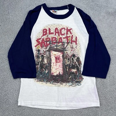 Vintage 1981 Black Sabbath the Mob Rules Raglan Tamanho Pequeno - Imagem 1 de 4