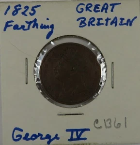 C1361 England, AE Farthing of George IV, 1825 - Bild 1 von 4