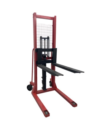 2180lbs Hand Pump Lift Trucks Manual Forklifts Pallet Stackers Max Fork 63"Lift - Image 1 of 4