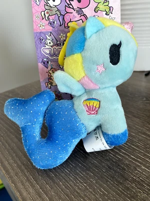 Tokidoki Mermicorno Sirena Unicornio Llavero con caracola 4.5" Figura PELUCHA Foto 1 de 2