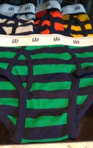New Gap Boys M 8 year Underwear Classic Briefs 4 Pack Striped  - Picture 1 of 3