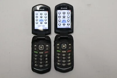 Lot of 2 Kyocera E4510 Ultra-Rugged Flip Phones 64MB C Spire - Image 1 of 4