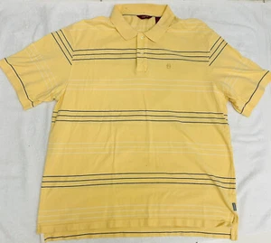 Izod Luxus Sport Polo Herren Größe XXL Kurzarm gelb gestreift - Bild 1 von 6
