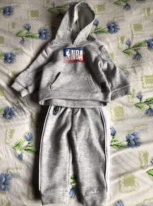 Baby Boys Grey/White Stripe NBA Jogging Suit Size 6-9 Months Very Nice!! - Picture 1 of 5