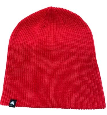 Burton ~ Rojo Reciclado DND Acanalado Tejido Gorro Gorra Esquí Nieve Snowboard Foto 1 de 3