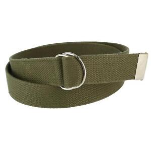 New CTM Cotton Web Belt with D Ring Buckle