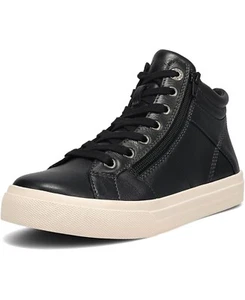 TAOS BLACK Luxe LEATHER Zip Hightop Sneaker NEW 10/Women’s Arch Support/Comfort - Bild 1 von 5