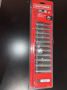 CRAFTSMAN Deep Socket Set, 1/2-Inch Drive, Metric, 11-Piece (CMMT12049) O/box - Picture 1 of 6
