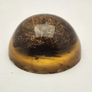 Genuine Resin Encapsulated Piece of Iowa Cow Manure Paperweight (1970's) Novelty - Picture 1 of 24