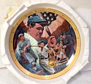 1995 Franklin Mint Heirloom Babe Ruth "Sultan Of Swat" Plate HB 4578 - Picture 1 of 6
