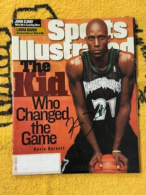 Sports Illustrated Cover May 3, 1999 Kevin Garnett MN Timberwolves The Kid Auto - Image 1 of 4