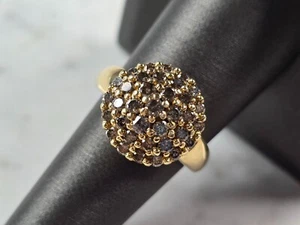 Womens Vintage Estate 10K Yellow Gold Diamond Ring 5.1g #E3463 - Picture 1 of 5