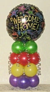 WILLKOMMEN ZUHAUSE - BALLONDISPLAY - PARTYTISCHDEKORATION - KEIN HELIUM BENÖTIGT - Bild 1 von 1