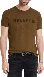 John Varvatos Men's Cracked Freedom Tee - Picture 1 of 6