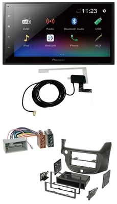 Pioneer DAB MP3 Bluetooth 2DIN USB Autoradio für Honda Jazz ab 09 dunkelgrau - Bild 1 von 4