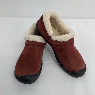NWOB Keen Bailey Slip On Shoes Women Size 6 Red Leather Sherling Lined - Image 1 of 4