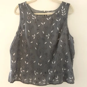Adrianna Papell Occasions 100% Silk Vintage Floral Beaded Tank Top Blouse 16 - Picture 1 of 6