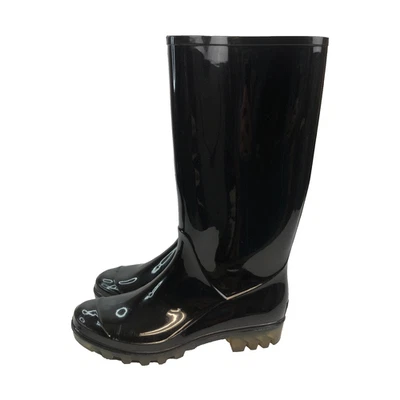 Botas de lluvia Coach Pull On de goma negras para mujer talla 6 informales clásicas al aire libre Foto 1 de 4