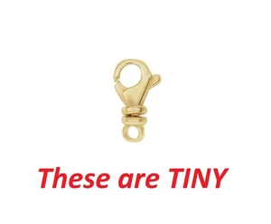 11mm EXTRA SMALL 14k Solid Yellow Gold Swivel Lobster Trigger Clasp Italy - Picture 1 of 4