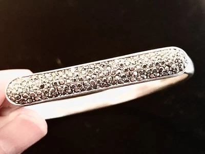 Brazalete Brazalete Barra Pavé Tono Plateado Vintage Lucky Brand Plata Boho Estrás Foto 1 de 4