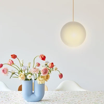 White Frosted Glass Globe Lamp Shade Globes for Light Fixtures Bulb Cover - Image 1 of 4