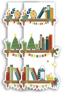 (2Pcs) Christmas Bookshelf Magnetic Bookmark Book Page Markers Multicolor - Picture 1 of 6