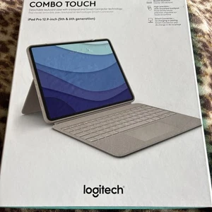 Logitech Combo Touch SIPAD Pro 12.9" 5TH/6TH GEN - Detachable, USA Layout - Sand - Picture 1 of 7
