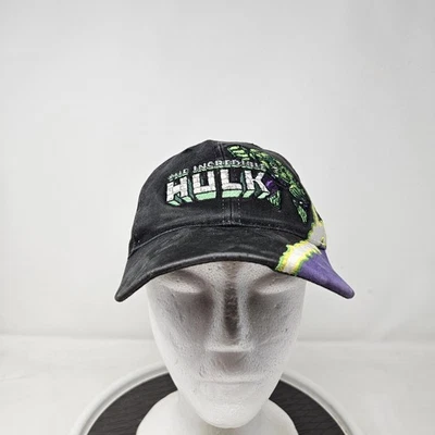 Vintage Marvel Incredible Hulk Hat Cap Strap Back Embroidered Kids 2000s - Image 1 of 4
